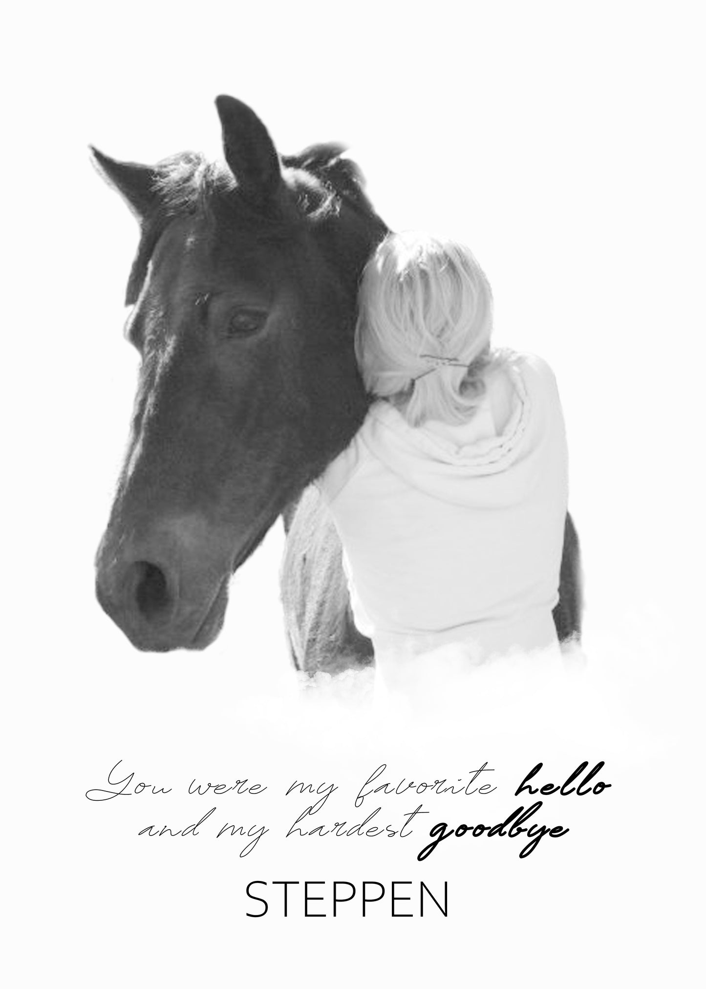 Custom pet memorial poster example