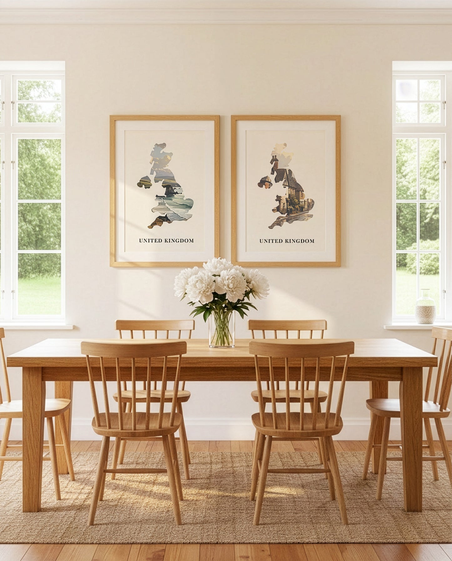 United Kingdom silhouette poster mockup on wall